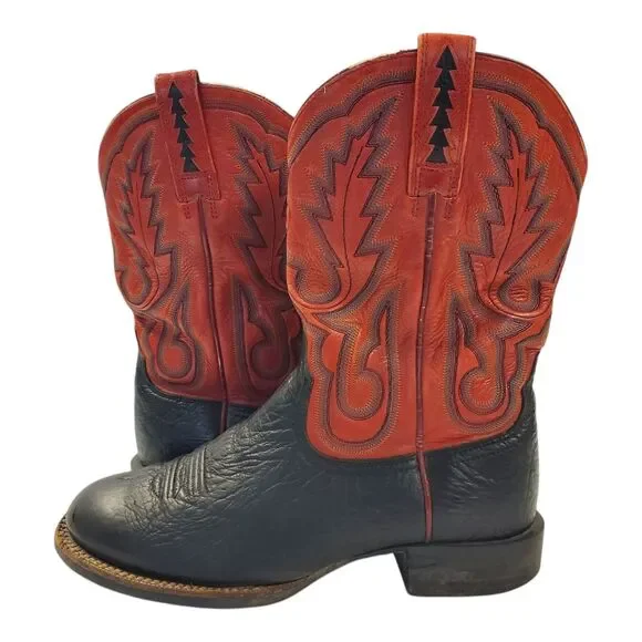 Ariat | Shoes | Ariat Boots Mens Size 8d Red Black Leather  display picture 2